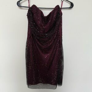 Zara Sequin Strapless Dress